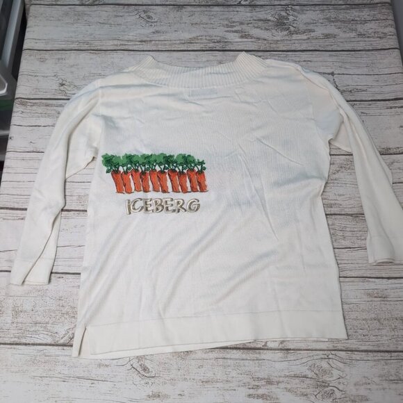 Vintage 1992 Iceberg Embroidered Sweater Panda & 24 Carrot Made In Italy - Picture 8 of 9